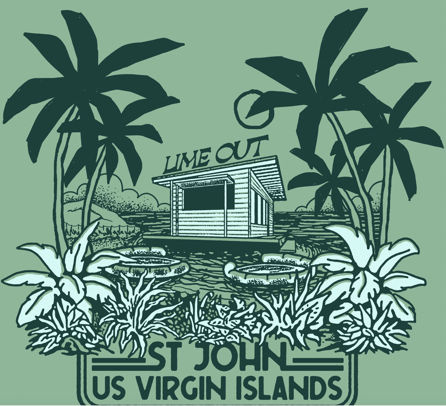 LO Tropics Ladies Crop - STJ